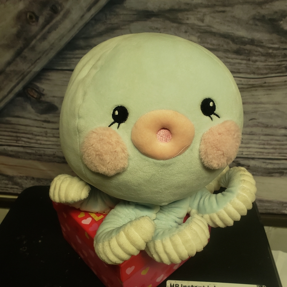 Miniso ocean series light blue octopus plush 9 in